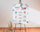 Personalized Airplane Birthday Milestone Poster, Airplane 1St Birthday Milestone Sign, Time Flies Birthday Chalkboard, Design 017 by TinyTreasures Baby Boutique