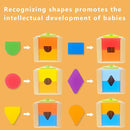 Shape Discovery Plug-in Box | Beech Wooden Shape Sorter Toy with 6 Puzzles | Montessori Learning for Toddlers 18+ Months by TinyTreasures Baby Boutique