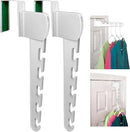 Wonder Hanger Over The Door 2-Pack Organizer for Clothes Hangers, Space-Saving Cascading Hanger Hooks, White by CozyNest Decor