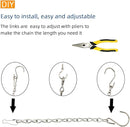 197 Inch DIY Silver Hanging Basket Chains, Adjustable Length, Decorative Metal Chain with Hooks for Hanging Bird Feeders, Planters, Ornaments by GreenHaven Gardens