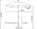 EliteShade USA 10-Year-Non-Fading Sunumbrella 6x6Ft Square Market Umbrella Patio Outdoor Table Umbrella with Ventilation（Black） by GreenHaven Gardens