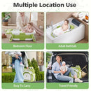 TPN Collapsible Baby Bathtub, Baby Bath Tub with Soft Cushion & Real-Time Thermometer, Baby Bathtub Infant to Toddler Tub (0-36 Months), Portable Newborn Travel Bath tub by TinyTreasures Baby Boutique
