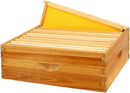 10 Frame Bee Hive Box, Langstroth Medium Super Bee Box Dipped in 100% Beeswax Include Beehive Frames and Waxed Foundation Sheets (Unassembled) by GreenHaven Gardens