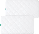 Waterproof Crib Mattress Protector 2 Pack Fitted Crib Sheets Cover Toddler Bed Mattress Pad Protector for Boys Girls, Skin-Friendly & 100% Absorbent Machine Wash by TinyTreasures Baby Boutique