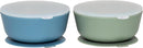 WeeSprout Suction Bowls for Baby & Toddlers (Set of 2) - 100% Silicone w/Plastic Lid - Leak Proof Feeding Supplies - Dishwasher & Microwave Safe Infant Dinnerware w/Extra Strong Base by TinyTreasures Baby Boutique