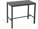 Soleil Jardin Bar Table High Top Table with All-Aluminum Frame Rectangular Pub Table for Indoor & Outdoor Use, Easy Assembly & Low Maintenance, Dark Grey by CozyNest Decor