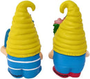 Spring & Summer-Themed Garden Statues – Adorable Outdoor Decor for Lawn, Patio & Porch (Tropical Beach Gnome Duo Figurine Set, Cute 6" Summer Decoration Garden Statue) by GreenHaven Gardens