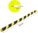 L-Shaped/Circular Edge Protector – 19" Durable Polyurethane Foam, High-Visibility Yellow/Black Stripes & Corner Safety Bumper for Impact Protection by TinyTreasures Baby Boutique