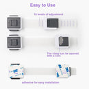 Child Proof Cabinet Locks, 4 Pack Child Locks for Drawer Cupboard Dishwasher Cupboard Pantry and Toilet. Adhesive Safety Baby Proofing Fridge Lock for Kids and Toddler by TinyTreasures Baby Boutique