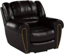 CANMOV Leather Recliner Chair, Classic and Traditional Manual Recliner Chair with Comfortable Arms and Back Single Sofa for Living Room, Brown by CozyNest Decor
