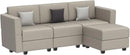 Belffin Convertible Sectional Sofa with Chaise Velvet L Shaped Sofa Couch Modular Sectional Sofa with Storage Grey by CozyNest Decor