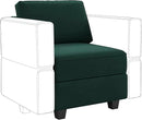 Belffin Modular Sofa Middle Module with Storage for Modular Sectional Sofa Couch Velvet Accent Armless Chair Green by CozyNest Decor
