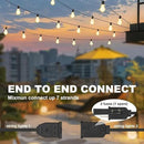 100FT Outdoor String Lights Waterproof with 64+4 Bulbs (1.5FT Bulbs Spacing), Remote & Dimmer, Commercial Patio String Lights with 3 Mode Light & Timing, 100PC Mounting Ties for Outside by CozyNest Decor