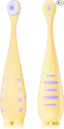 Toothbrush for Toddlers 1-3,Infant to Toddler Training Tooth Brush,Extra Soft Baby Toothbrushes Cleans Baby Sensitive Teeth Non-Slip Grip, Cute Dinosaur Kids Toothbrush for Boys Girls 2 Pack by TinyTreasures Baby Boutique