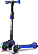 TONBUX Kids Scooter for Age 3-12, Toddler Scooter with 4 Adjustable Heights, Light Up 3-Wheels Scooter, Shock Absorption Design, Lean to Steer, Balance Training Scooter for Kids by TinyTreasures Baby Boutique