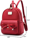 I IHAYNER Girls Bowknot Cute Leather Backpack Mini Backpack Purse for Women by TinyTreasures Baby Boutique