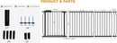 HOOEN 30" Tall Extra Wide Baby Gates for Doorways Stairs 76 to 86 in Large Long Pressure Mounted Pet Dog Gate Metal Tension Indoor Child Safety Gates with Extension Kits by TinyTreasures Baby Boutique