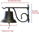 NACH Rustic Cast Iron Doorbell, Small Door Bells for Homes, Dinner Bell, Small Bell, Kitchen Door Bell, Antique Black Doorbell, 8.5x5x6.5 Inches, JS-90-091 by GreenHaven Gardens