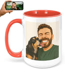 Personalized Coffee Mug, Custom Drawing Portrait Gift, Funny Customized Coffee Gift for Men & Women, Custom Mugs with Pictures, Orange 15oz Customized Ceramic Tea Cup by TinyTreasures Baby Boutique