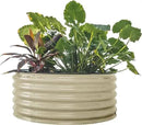 Vego garden 17" Tall 42" Round Raised Garden Bed Metal Raised Bed Planter Box for Vegetables Flowers Patio, Pearl White by GreenHaven Gardens