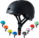 Bike Skateboard Helmet, Adjustable and Multi-Sport for Skate Scooter, 3 Sizes for Adult Youth Kids Toddler by TinyTreasures Baby Boutique