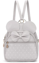 KL928 Girls Bowknot Polka Dot Cute Mini Backpack Small Daypacks Convertible Shoulder Bag Purse for Women by TinyTreasures Baby Boutique
