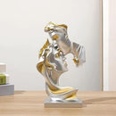 Couples Kiss Sculpture,Abstract Art Couple Sculpture Home Furnishing Resin Statue Decoration Romantic Statue Used for Home Decoration, Wedding, Gift.Silver by CozyNest Decor