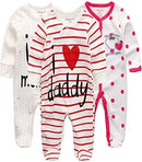 Kiddiezoom Baby and Toddler Boys'Snug Fit Footed One-Piece Romper Jumpsuit Cotton Cotton Footed Outfit by TinyTreasures Baby Boutique