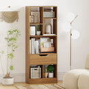 51inch Tall Freestanding Bookcase with Drawer 7-Cube Storage Organizer by LJGDeals