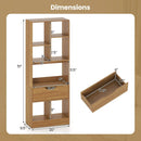 51inch Tall Freestanding Bookcase with Drawer 7-Cube Storage Organizer by LJGDeals