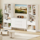 51inch Tall Freestanding Bookcase with Drawer 7-Cube Storage Organizer by LJGDeals
