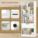 51inch Tall Freestanding Bookcase with Drawer 7-Cube Storage Organizer by LJGDeals