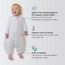Tealbee Dreamsuit: Toddler Sleep Sack with Feet 2T 3T - 1.2 TOG All Season Baby Wearable Blanket for Walkers - Rayon made from Bamboo, Organic Cotton Sleep Bag - Sunshine by TinyTreasures Baby Boutique