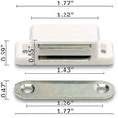 Cabinet Magnet Latch - Best for Cabinet Doors, Cupboards, Drawers and Shutters - Cabinet Magnetic Latch Easy Install - Magnetic Cabinet Catch Screws Included - Set of 12(White) by TinyTreasures Baby Boutique