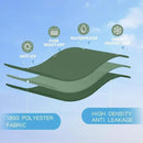 GREEN PARTY 15 ft Rectangle Patio Umbrella with Base Included, Double-Sided Table Umbrella with Crank, Large Outdoor Umbrellas for Patio Poolside Garden Backyard, Mint Green