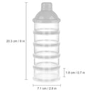 Accmor Formula Dispenser On The Go, 5 Compartments Stackable Formula Container for Travel, Baby Milk Powder Kids Snack Container, BPA Free by TinyTreasures Baby Boutique