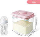Ankou Formula Container - 1700ml Airtight Formula Dispenser One Button Handy Milk Powder Container BPA-Free Storage Containers with Scoop and Scraper Transparent 730g by TinyTreasures Baby Boutique