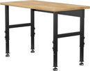 48" Adjustable Workbench,Heavy-Duty Work Table,3000 LBS Load Capacity Hardwood Workstation with Fixed feet,for Workshop, Garage by GreenHaven Gardens