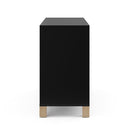 Storkcraft California 3 Drawer Combo Dresser (Black with Driftwood) – GREENGUARD Gold Certified, Interlocking Drawer System, Pre-Installed Drawer Tracks for Easier Assembly, Spacious Cabinet by TinyTreasures Baby Boutique