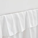 Mini Crib Bedding Set 3 Pieces Baby Boho Quilted Tufted Ruffles Comforter with Fitted Sheet and Ruffled Bed Skirt - Cute Shabby Baby Bedding Fits Mini Crib Only White by TinyTreasures Baby Boutique