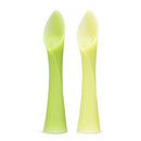 Olababy 100% Silicone Soft-Tip Training Spoon for Baby Led Weaning 2pack (Kiwi/Lemon) by TinyTreasures Baby Boutique
