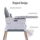 3 in 1 Baby High Chair,Adjustable Convertible Chairs Baby High Chairs for Babies and Toddlers,Portable and Easy to Clean,Gray by TinyTreasures Baby Boutique