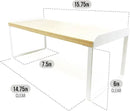 Mitus Shelf Organizer and Storage, Tiered Wood Cabinet Rack for The Kitchen Counter, Bathroom Counter, Pantry Cupboard, Office Desk Bookshelf, 16" Wide Natural and White by CozyNest Decor