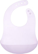 Olababy Fold N Go Silicone Baby Bib w Travel Case | Lightweight Design Eases Pressure Bruising for Infants & Toddlers by TinyTreasures Baby Boutique
