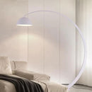 Prismatica | Half Arc Metal Floor Lamp with Brushed Finish | Modern Look for Living Room by CozyNest Decor