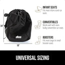 GORILLA GRIP Car Seat Travel Bag for Airplane Gate Check, Easy Carry Padded Backpack Bags Cover Carseats, Infant Baby Carriers and Toddler Booster Seats for Airport, Child Air Travels Essential, Black by TinyTreasures Baby Boutique