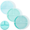 WeeSprout Silicone Divided Plates (With Lids), 100% Food Grade Silicone Divided Plates for Toddlers & Kids, Dishwasher & Microwave Safe by TinyTreasures Baby Boutique