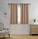 MIUCO Blackout Curtains Room Darkening Curtains Textured Grommet Window Curtains for Bedroom 2 Panels 52x63 Inch Long Taupe by TinyTreasures Baby Boutique