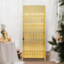 Tableclothsfactory Gold Mirror Finish 5-Tier Wine Glass Stemware Rack, 40 Champagne Flute Holder Foam Board Wall Stand - 5ft for Party & Decorations by CozyNest Decor
