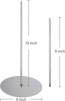 Vertical Skewer Grill - Stainless Removable Vertical Brazilian Barbecue Grilling Rack Meat Spit - Perfect for Steak, Whole Chickens, Whole Fish, Large Meat, 2Pack by GreenHaven Gardens